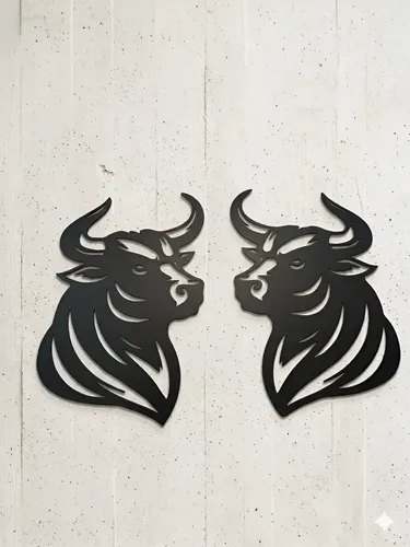 Figura Toro Para Herreria Decoración Metal Cal.14 2pz. 55cm
