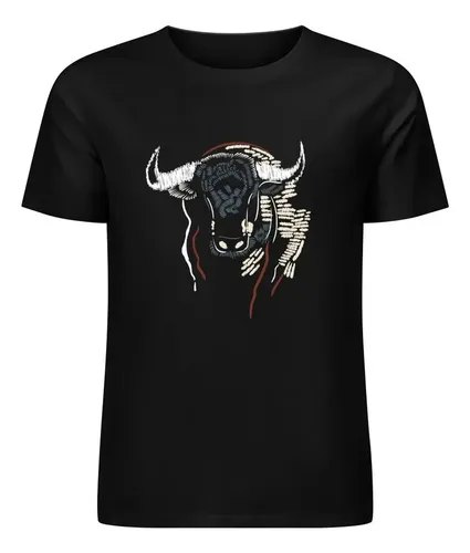 Playera Con Unisex Manga Corta De Algodón En Toro Taurina